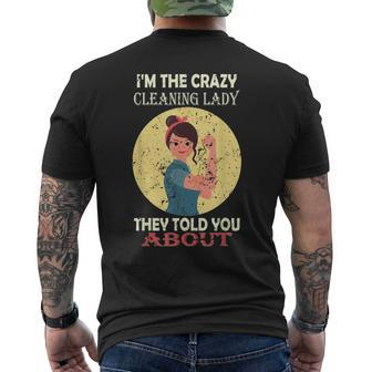 Cleaning Lady Im The Crazy Cleaning Lady Housekeeper Mens Back Print T-shirt - Thegiftio UK