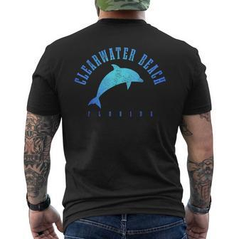 Clearwater Beach Florida Fl Dolphin Vacation Souvenir Men's T-shirt Back Print | Mazezy