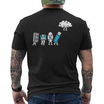 Cloud Computing Progression Software Programmer Men's T-shirt Back Print | Mazezy