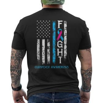 Clubfoot Warrior Us Flag Men's T-shirt Back Print | Mazezy DE
