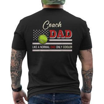 Coach Dad Normal Dad Only Cooler Costume Tennis Player Mens Back Print T-shirt
