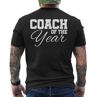 Coach Of The Year Sports Team End Of Season Recognition Men's T-shirt Back Print | Mazezy
