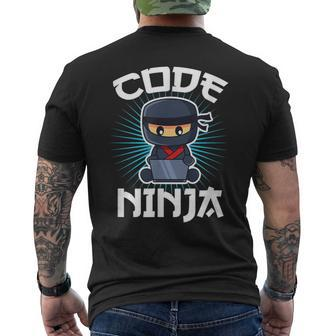 Code Ninja Programmer Coder Computer Programming Coding Men's T-shirt Back Print | Mazezy