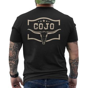 Cojo Country Music Cow Skull Western Skull Mens Back Print T-shirt - Seseable