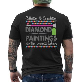 Collecting And Completing Diamond Paintings Men's T-shirt Back Print - Thegiftio UK