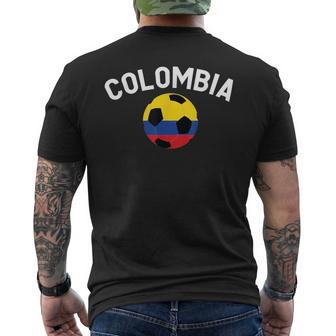 Colombia Colombian Soccer Team Flag Colombians Gift Mens Back Print T-shirt | Mazezy