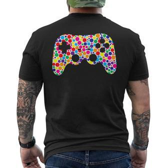 Colorful Game Controller Happy International Dot Day 2023 Men's T-shirt Back Print - Monsterry DE