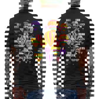 Colorful Hot Air Balloons Men's T-shirt Back Print - Monsterry