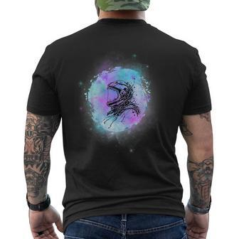 Colorful Space Astronaut Nebula Cloud Galaxy Space Funny Gifts Mens Back Print T-shirt | Mazezy