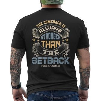 Comeback Is Always Stronger Motivational Quote Hip Recovery Mens Back Print T-shirt | Mazezy