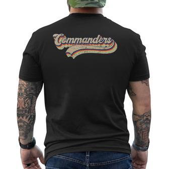 Commanders Name Retro Vintage Apparel Commanders Lover Men's T-shirt Back Print