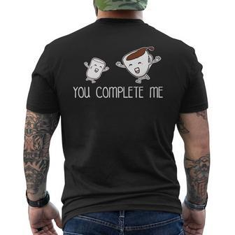You Complete Me Hot Chocolate Marshmallow Love Men's T-shirt Back Print | Mazezy