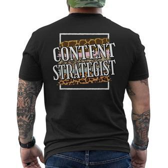 Content Strategist Leopard Print Men's T-shirt Back Print | Mazezy