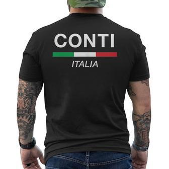 Conti Italian Name Italy Flag Italia Family Surname Mens Back Print T-shirt | Mazezy