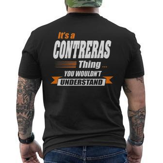 Contreras Name Gift Its A Contreras Thing Mens Back Print T-shirt - Seseable