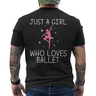 Cool Ballet For Girls Kids Ballerina Dance Ballet Dancer Mens Back Print T-shirt | Mazezy