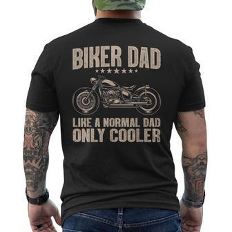 Cool Biker Design For Dad Men Motorcycling Motorcycle Biker Mens Back Print T-shirt - Thegiftio UK