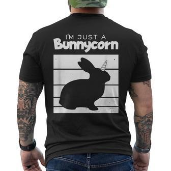 Cool Bunnycorn Gift Unicorn Rabbit Gifts For Rabbit Lovers Funny Gifts Mens Back Print T-shirt | Mazezy