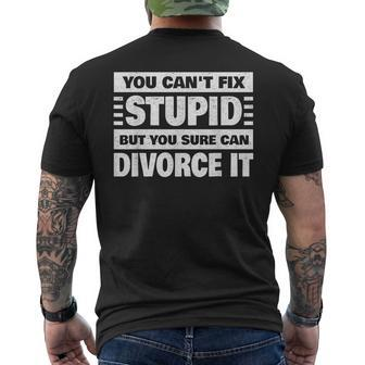 Cool Divorce For Men Women Newly Breakup Marriage Divorced Cool Gifts Mens Back Print T-shirt | Mazezy