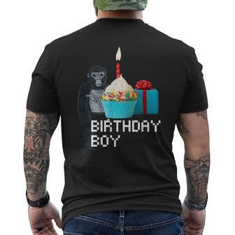 Cool Gorilla Tag Birthday Party Vr Gamer Kids Ns Mens Back Print T-shirt | Mazezy