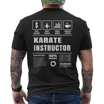 Cool Karate Instructor Coach Martial Arts Lover Men's T-shirt Back Print | Mazezy
