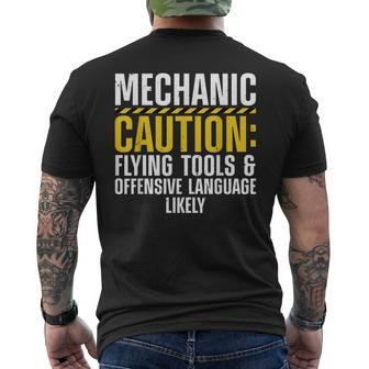 Cool Mechanic For Men Drag Race Automobile Garage Enthusiast Mens Back Print T-shirt | Mazezy AU