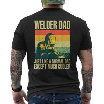 Cool Welding For Men Dad Ironworker Welder Pipefitter Worker Mens Back Print T-shirt - Seseable