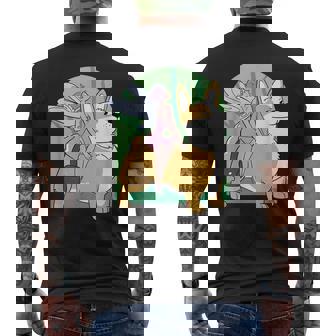 Corgi And Fairy Mens Back Print T-shirt | Mazezy