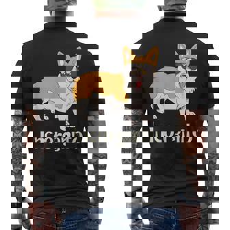 Corgi Gift Incorgnito Corgi Mens Back Print T-shirt | Mazezy