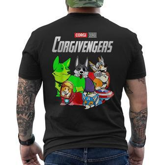 Corgivengers Corgi Funny Corgi Lovers Gift Corgi Funny Gifts Mens Back Print T-shirt | Mazezy