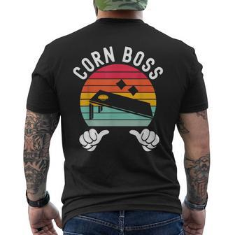 Corn Boss Bean Bag Player Funny Cornhole  Mens Back Print T-shirt