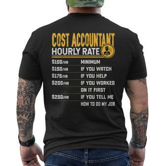 Cost Accountant Hourly Rate Cpa Accountant Men's T-shirt Back Print | Mazezy
