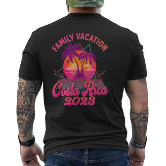 Costa Rica Family Vacation 2023 Beach Retro 80S Matching Mens Back Print T-shirt - Seseable
