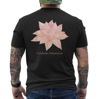 Cotyledon Arborescens Succulents Men's T-shirt Back Print | Mazezy