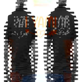Couple I Yam She's My Sweet Potato Thanksgiving Turkey Day Men's T-shirt Back Print - Thegiftio