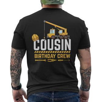 Cousin Birthday Crew Construction Birthday Men's T-shirt Back Print | Mazezy