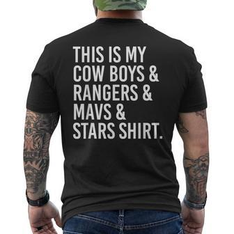 This Is My Cow Boys &Rangers & Mavs & Stars Men's T-shirt Back Print - Seseable