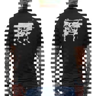 Cow Dairy Farmer Midwest Pride Men's Back Print T-shirt | Mazezy