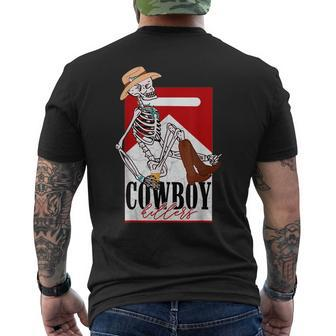 Cowboy Killer Skelele Cowgirl Western Rodeo Southern Rodeo Funny Gifts Mens Back Print T-shirt | Mazezy