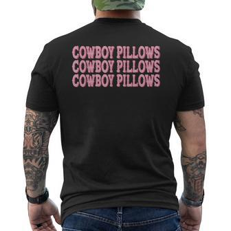 Cowboy Pillows Rodeo Western Country Southern Cowgirl Rodeo Funny Gifts Mens Back Print T-shirt | Mazezy