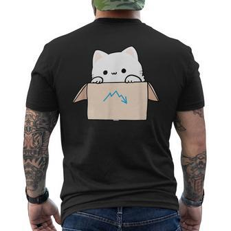 Coworker Pet Swagazon Associate Cute Cat In Cardboard Box Men's T-shirt Back Print | Mazezy