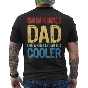 Crab-Eating Macaque Dad Like A Regular Dad But Cooler Men's T-shirt Back Print | Mazezy