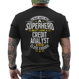 Credit Analyst T Idea Superhero Men's T-shirt Back Print | Mazezy