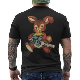 Creepy Chainsaw Bunny Goth Gothic Halloween Horror Darkness Halloween Men's T-shirt Back Print | Mazezy