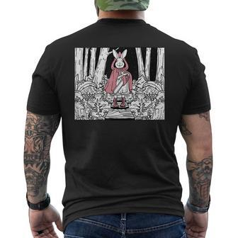 Creepy Gothic Chainsaw Bunny Goth Halloween Horror Darkness Halloween Men's T-shirt Back Print | Mazezy