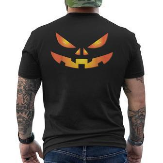Creepy Jack O Lantern Face Pumpkin Halloween Costume Men's T-shirt Back Print - Thegiftio UK