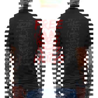 Creepy Mask Free Hugs Scary Clown Mens Back Print T-shirt | Mazezy