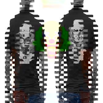 Creepy Scary Clown Funny Evil Halloween Mens Back Print T-shirt | Mazezy
