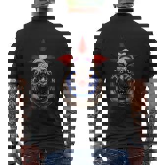 Creepy Scary Clown Horror Halloween Costume Mens Back Print T-shirt | Mazezy