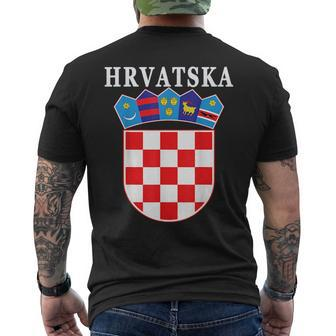 Croatia National Pride Hrvatska Mens Back Print T-shirt | Mazezy